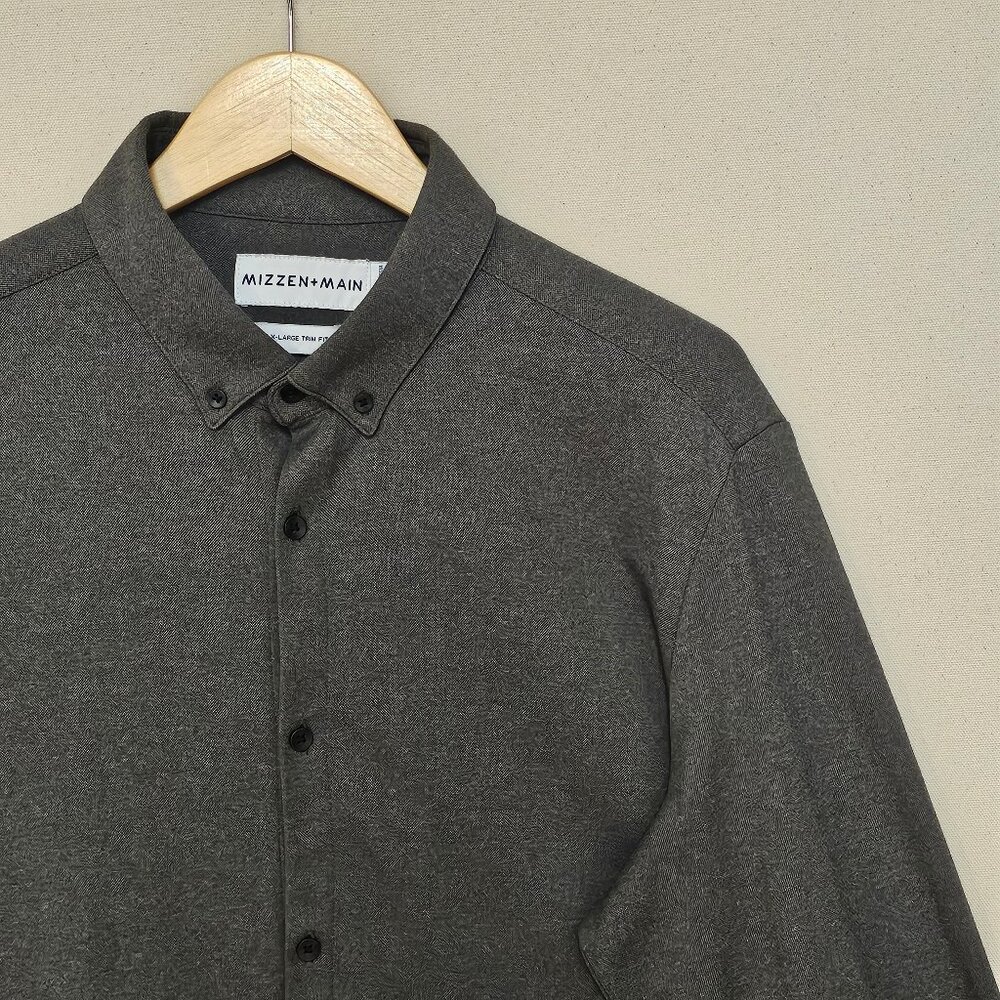 Mizzen+Main Knit Button Down Trim Fit XL